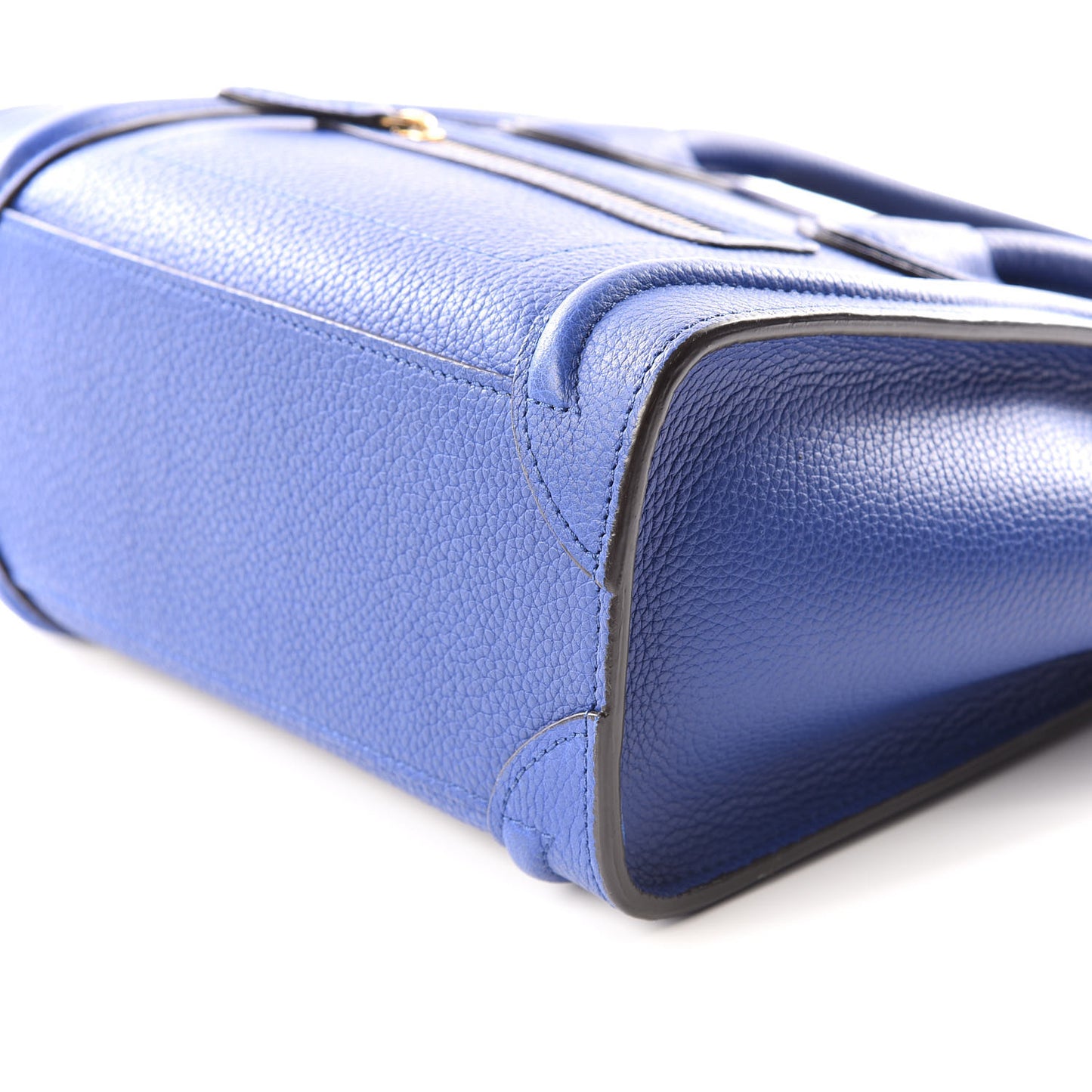 Drummed Calfskin Nano Luggage Indigo