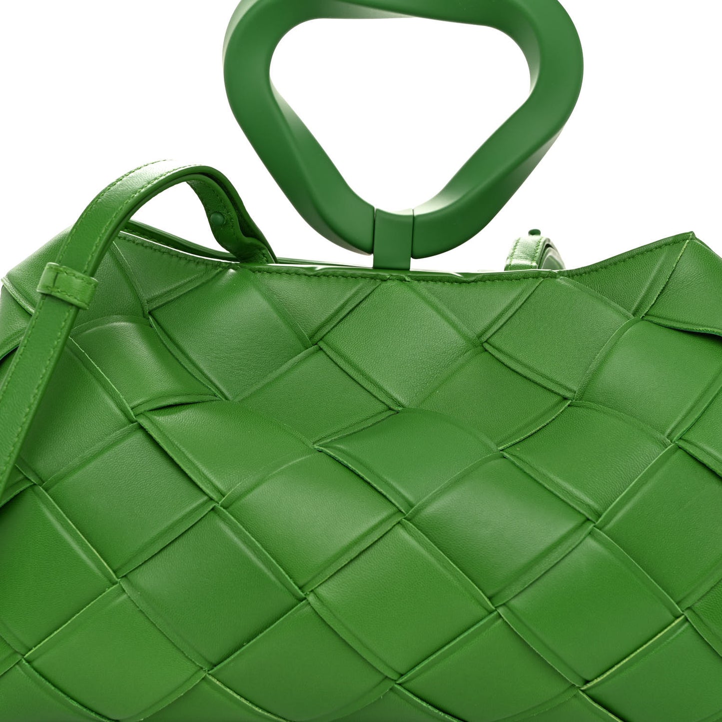 Nappa Maxi Intrecciato Grasp Top Handle Bag Parakeet