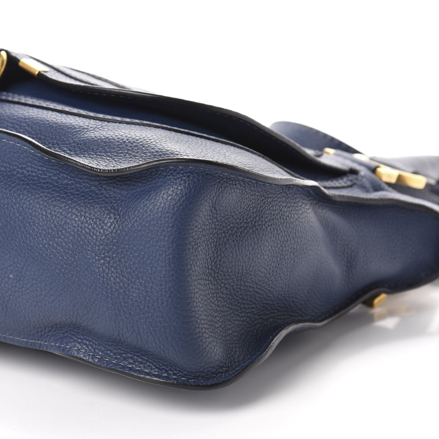 Calfskin Medium Marcie Satchel Royal Navy
