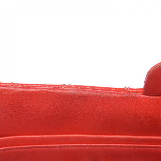 Aged Glazed Calfskin Quilted 2.55 Reissue 226 Flap Red