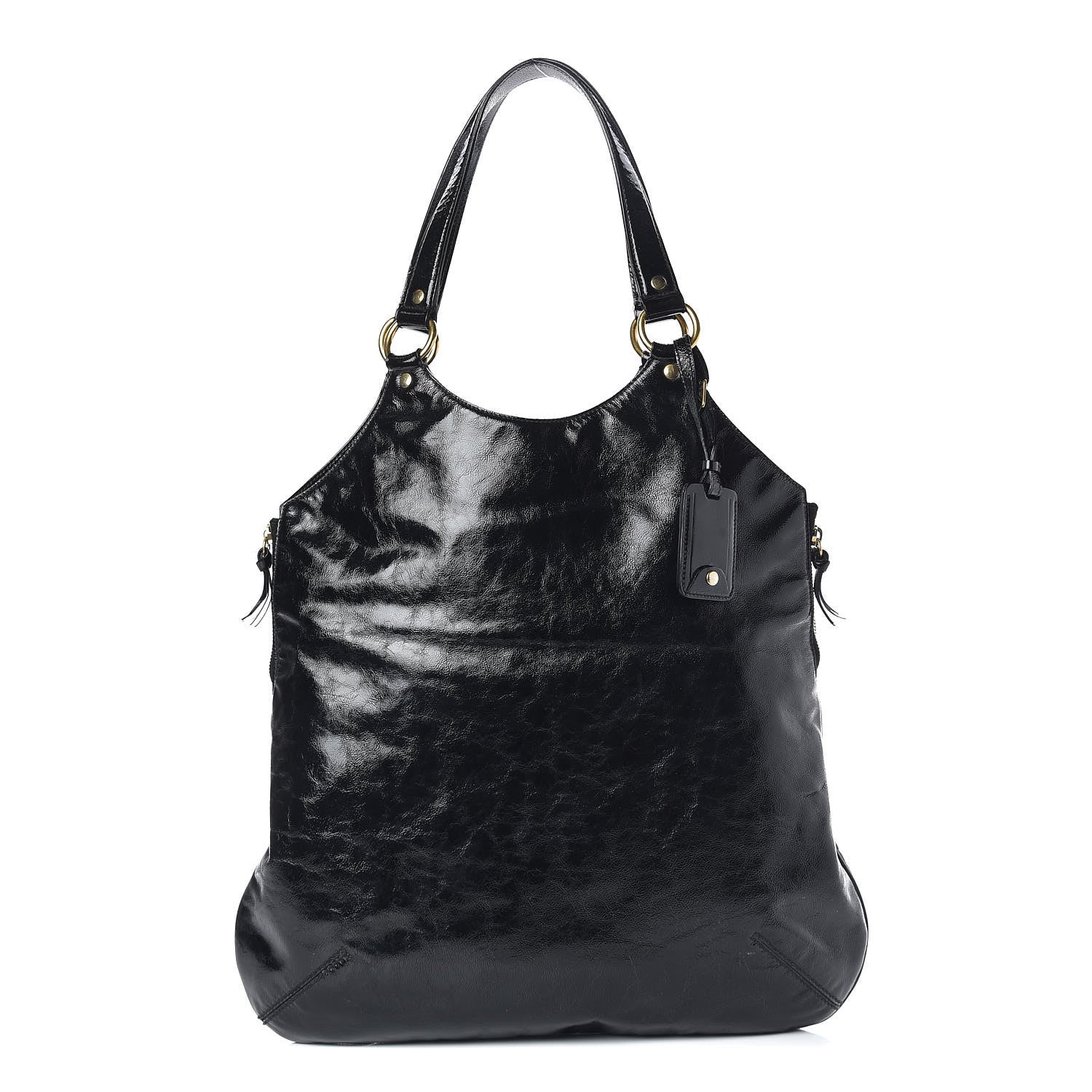 Saint Laurent Patent Tribute Tote Black 1 of 13