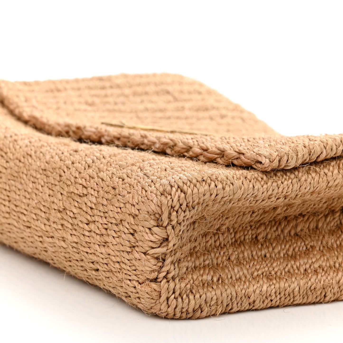 Raffia Medium Monogram Kate Satchel Natural