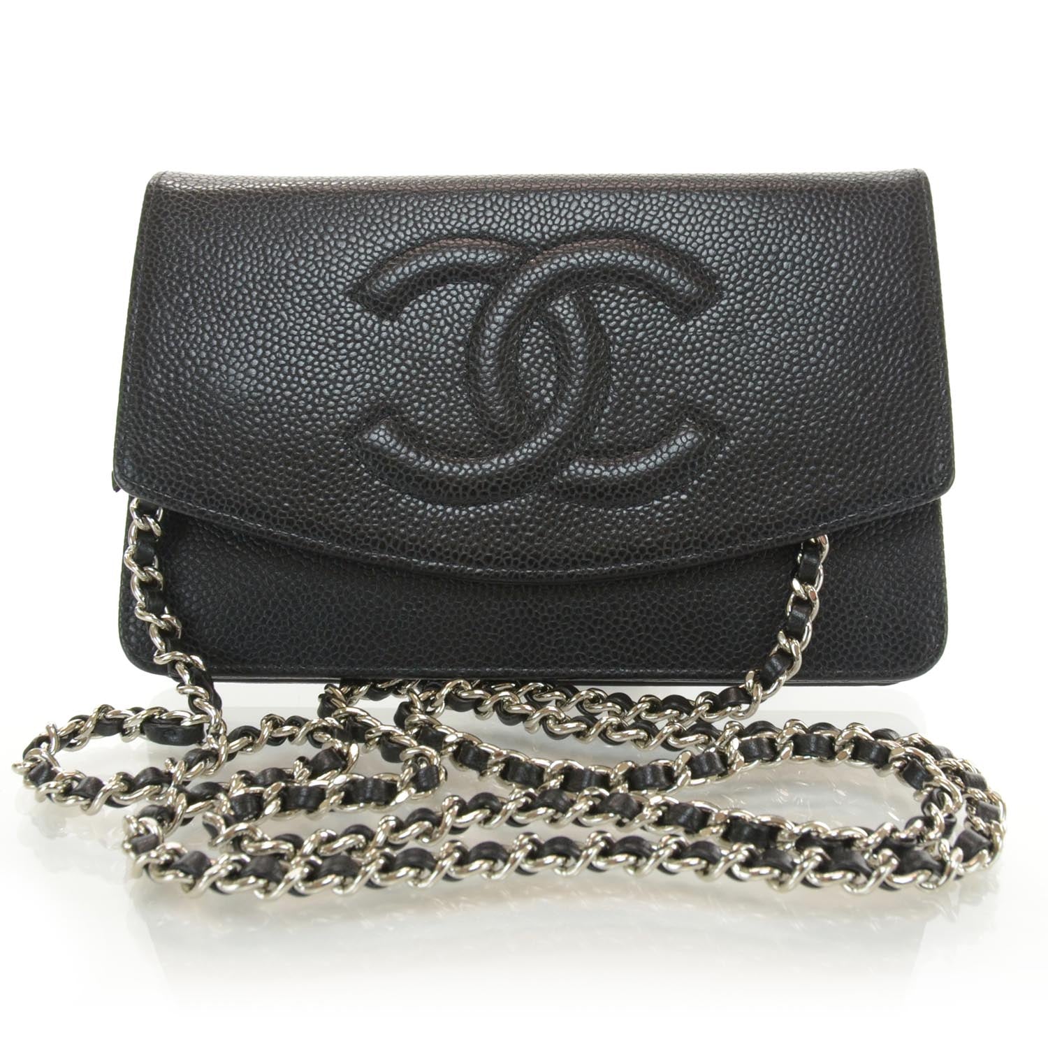 Chanel Caviar Wallet on Chain WOC Black 1 of 10