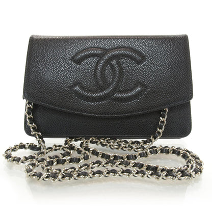 Chanel Caviar Wallet on Chain WOC Black 1 of 10