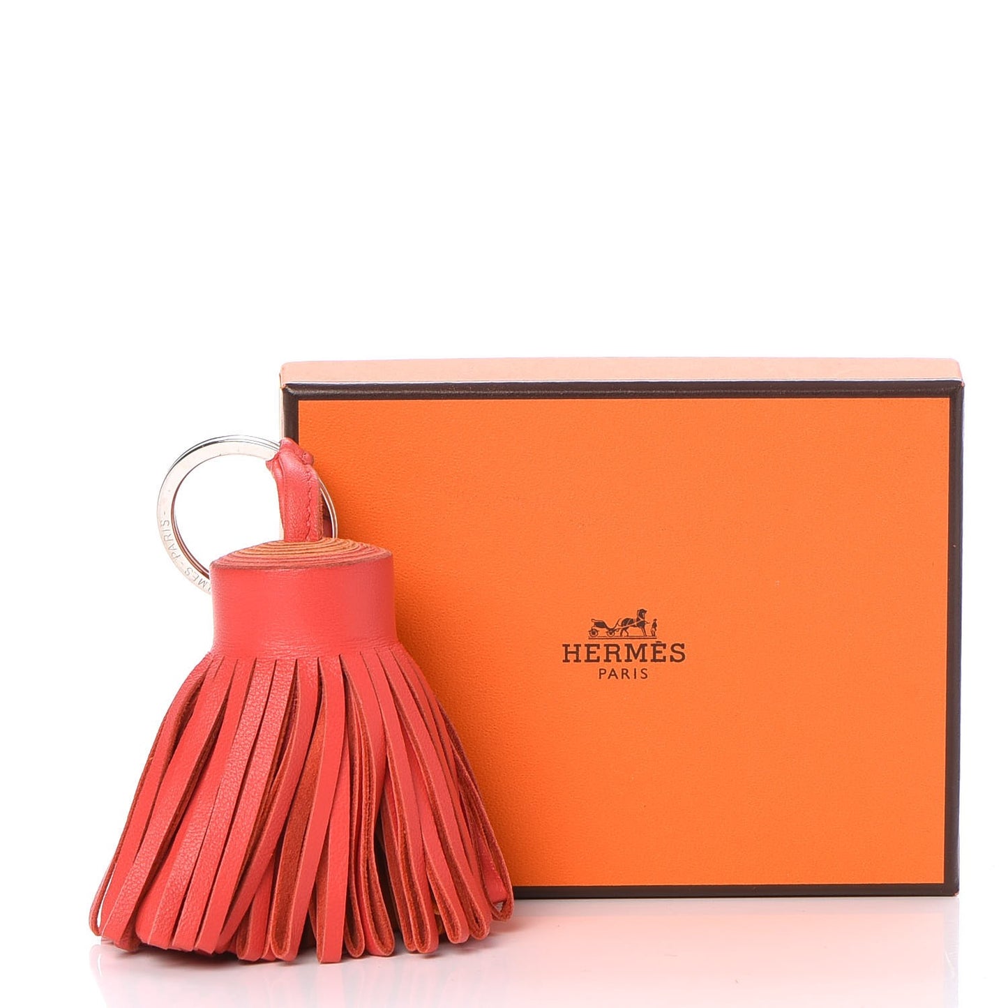Lambskin Bicolor Carmen Tassel Key Holder Rose Jaipur Feu