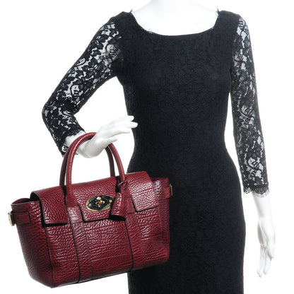 Mulberry Shrunken Calfskin Small Bayswater Oxblood 2 of 13