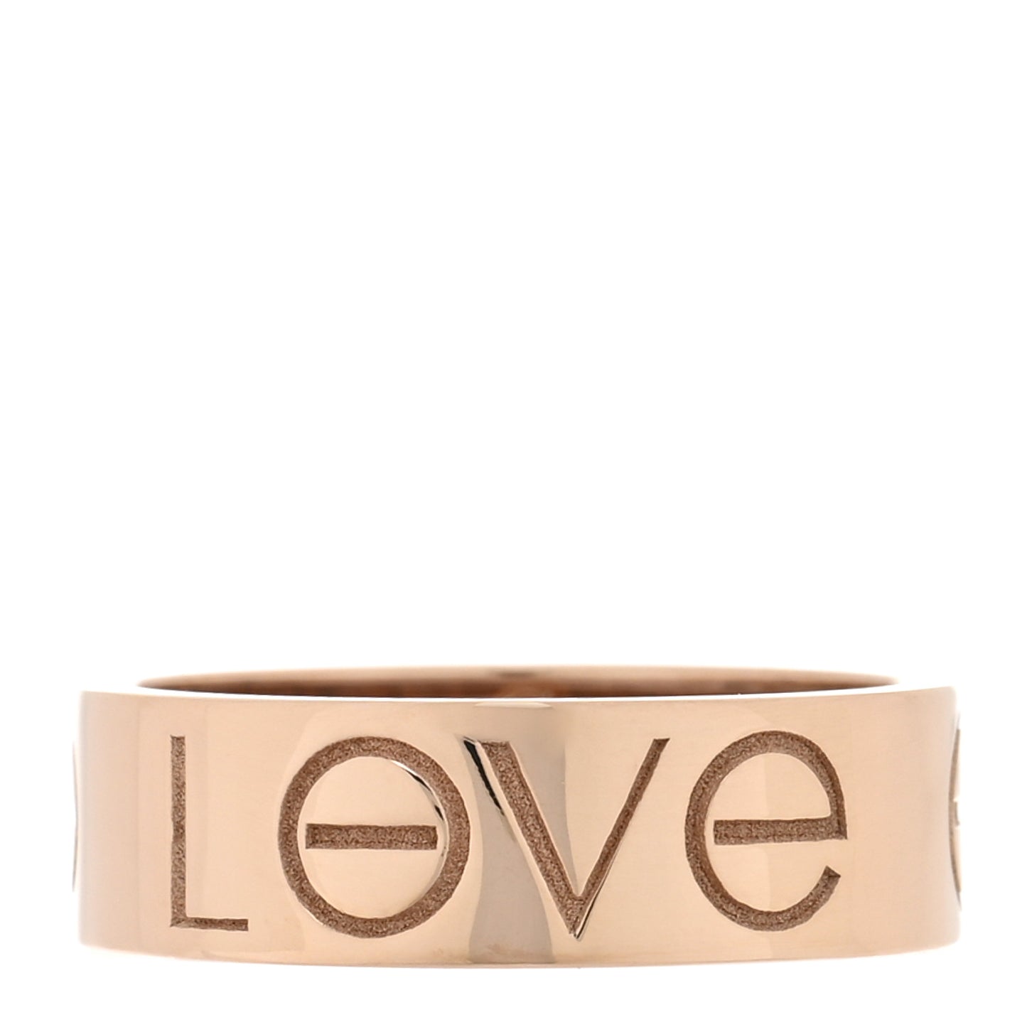 18K Pink Gold 5.5mm Engraved LOVE Ring 50 5.25