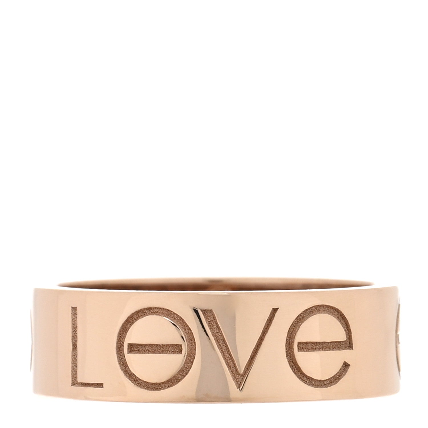 Cartier 18K Pink Gold 5.5mm Engraved LOVE Ring 50 5.25 1 of 4