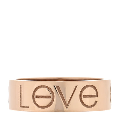 Cartier 18K Pink Gold 5.5mm Engraved LOVE Ring 50 5.25 1 of 4