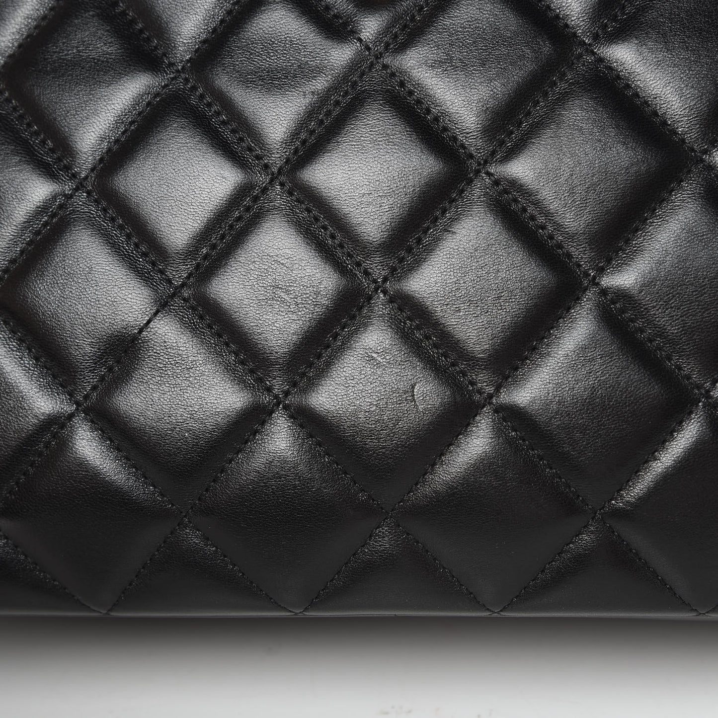 Lambskin Quilted Large Trendy CC Dual Handle Flap Bag Black
