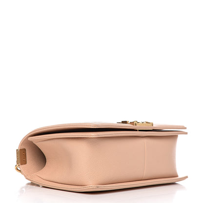 Chanel Caviar Quilted Medium Boy Flap Light Beige 4 of 10