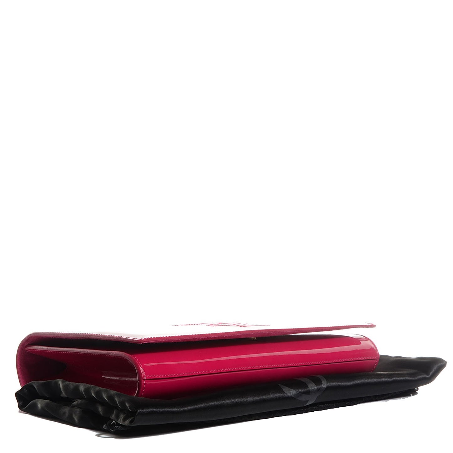Patent Monogram Large Belle De Jour Clutch Fuchsia