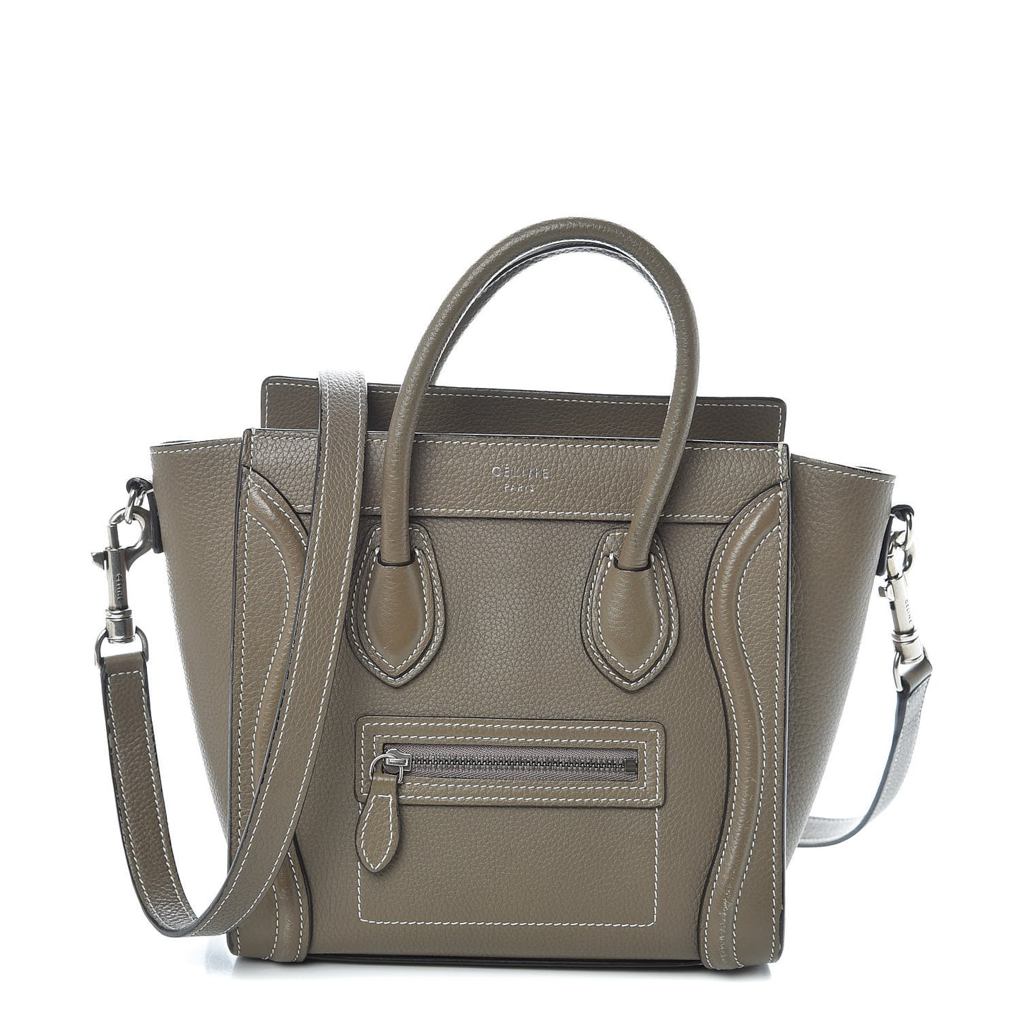 Drummed Calfskin Nano Luggage Souris