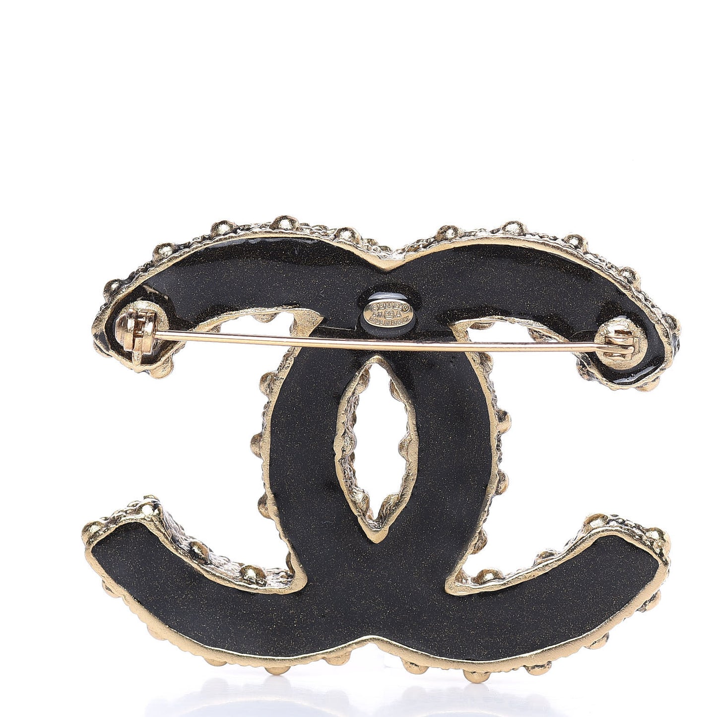 Large CC Brooch Gold