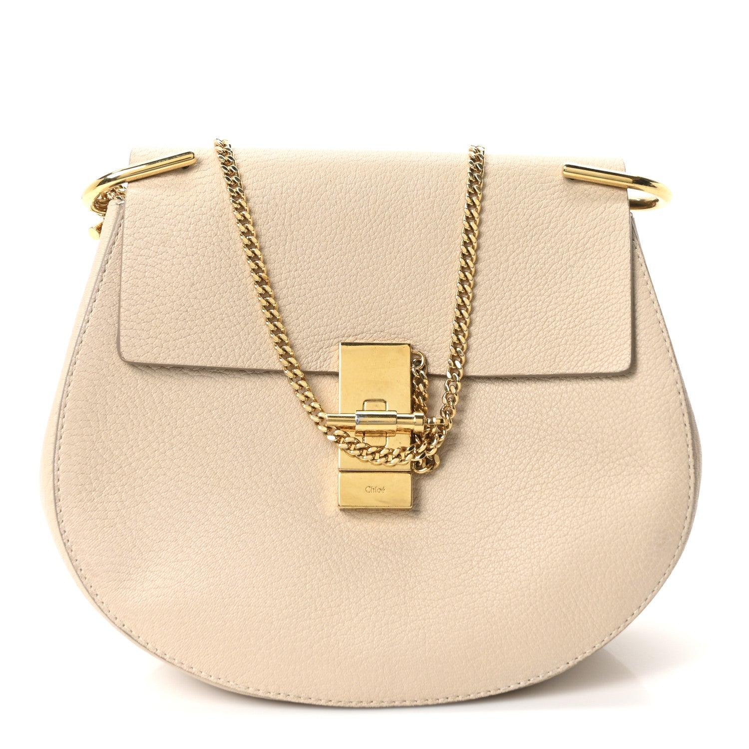 Chloe Grained Lambskin Drew Shoulder Bag Abstract White 1 of 10
