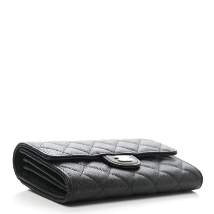 Chanel Caviar Quilted Medium Flap Wallet Black 4 of 8