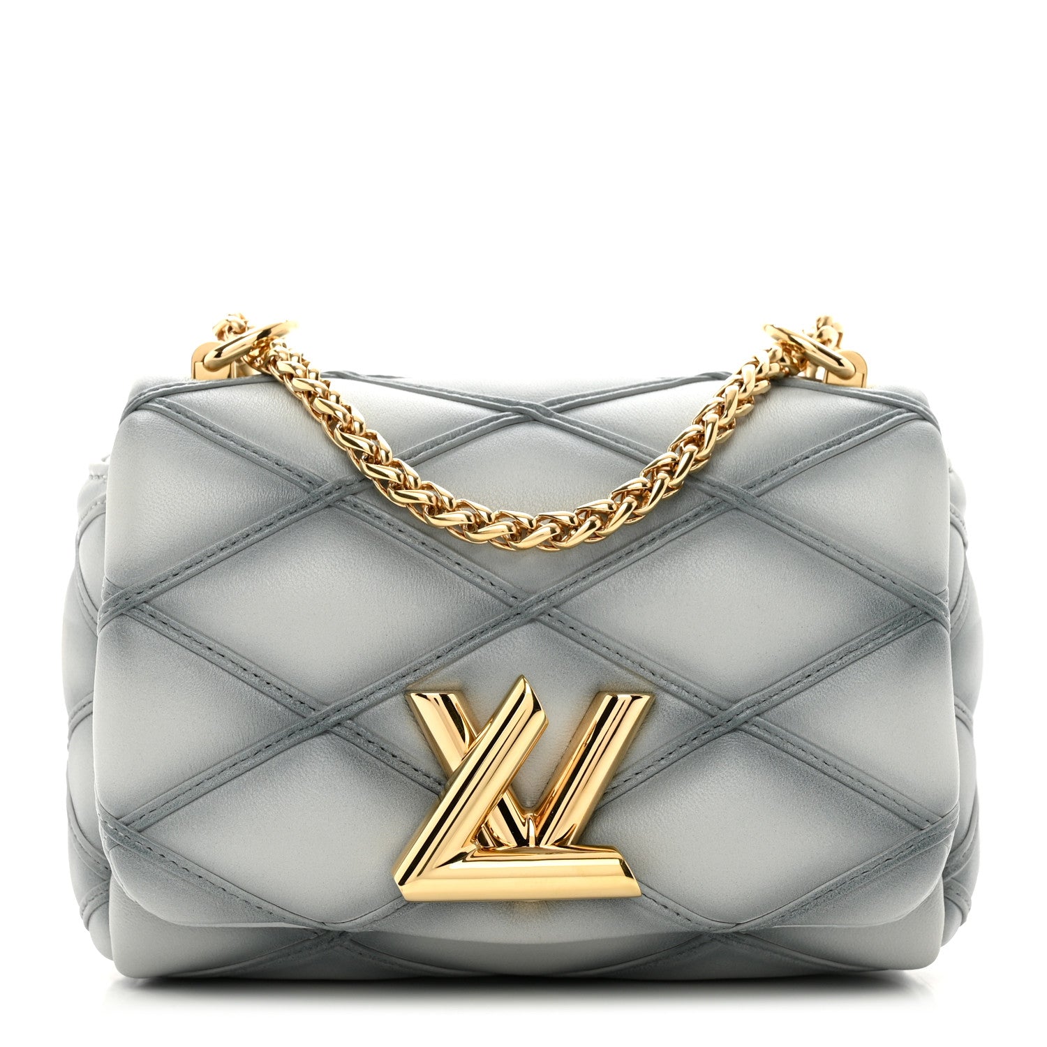 Louis Vuitton Lambskin Malletage Pico GO-14 Ecume Gray 1 of 9