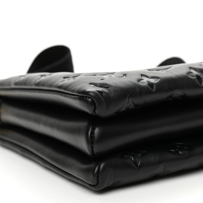 Louis Vuitton Lambskin Embossed Monogram Coussin MM Black 8 of 9