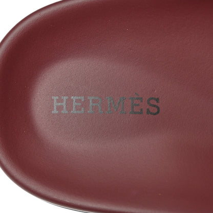 Hermes Suede Goatskin Womens Chypre Sandals 36 Rouge Marsala 7 of 9