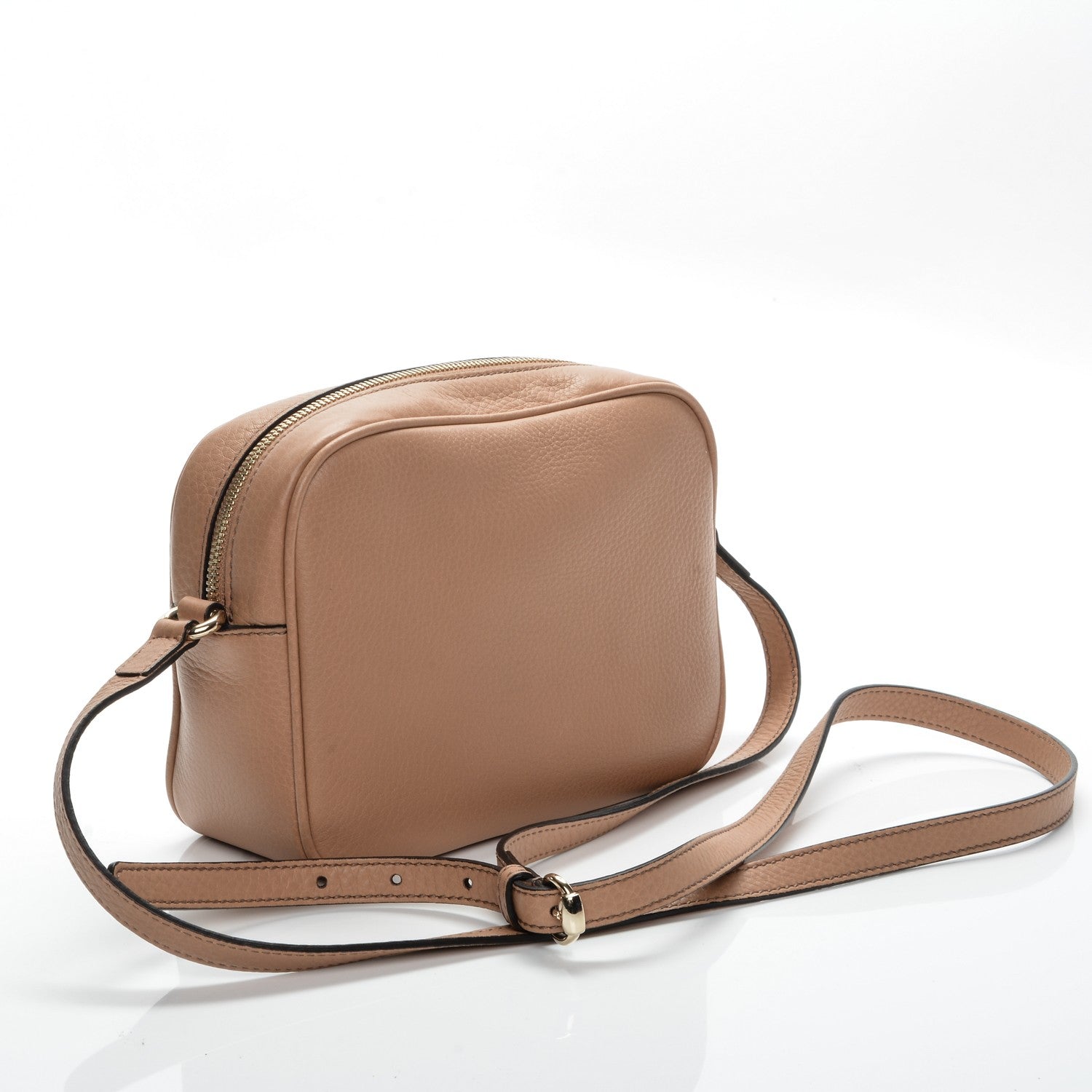 Gucci Pebbled Calfskin Small Soho Disco Bag Rose Beige 3 of 7
