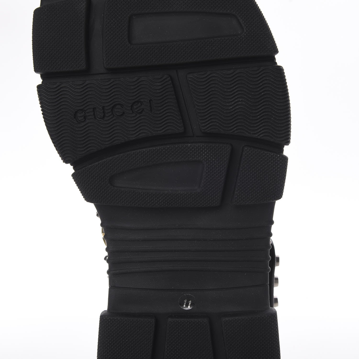 Gucci Nappa Mesh Studded Mens Aguru Sandals 11 Black 9 of 11