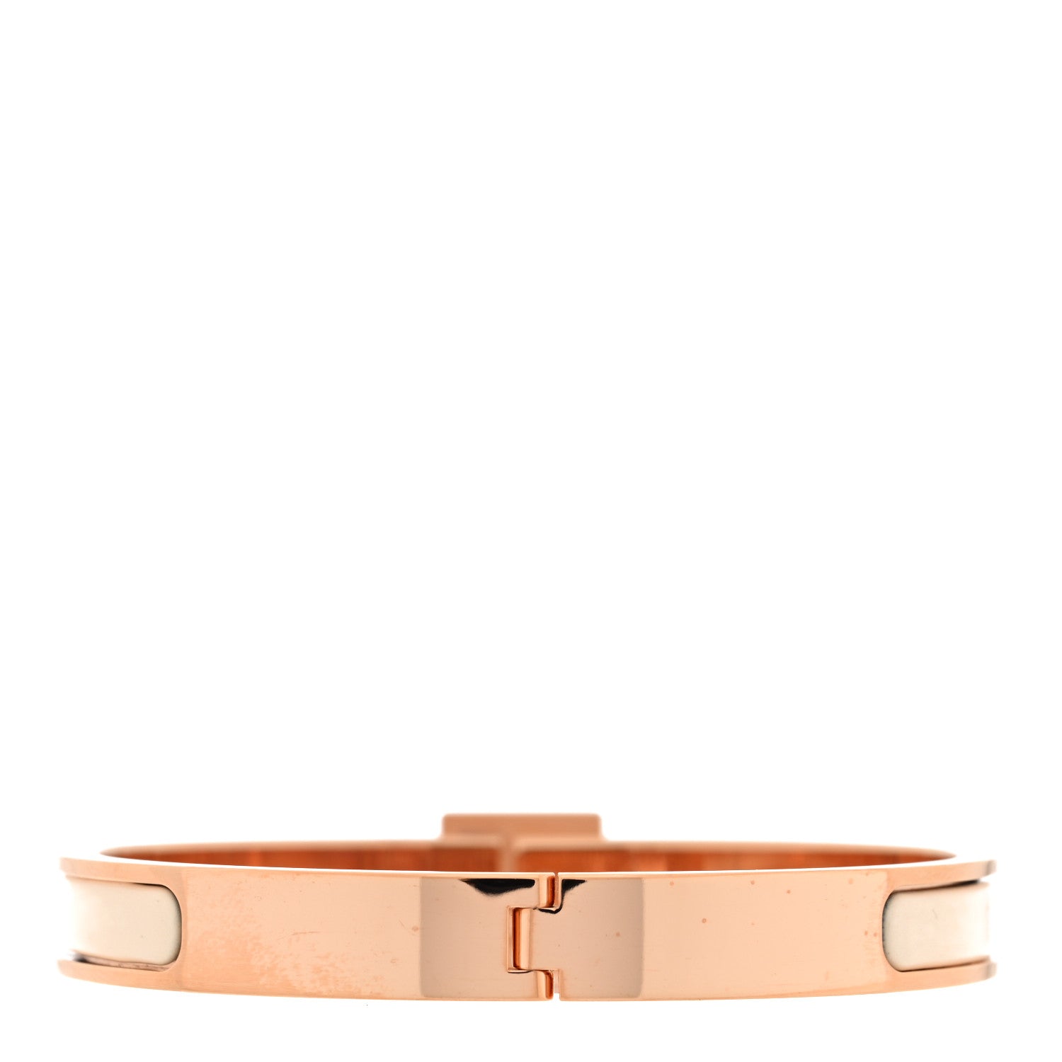 Hermes Enamel Mini Clic Medor Bracelet GM Creme 1776269 – FASHIONPHILE