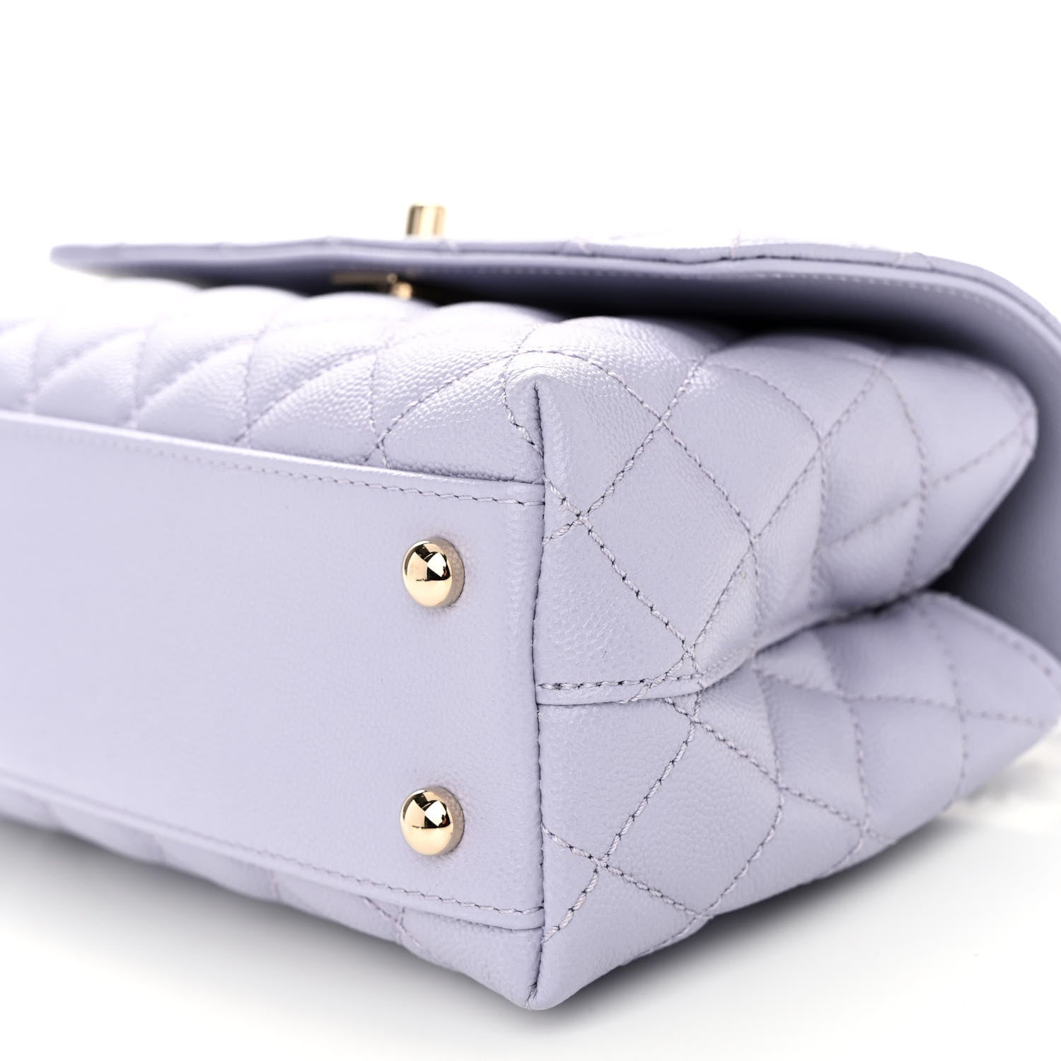 Chanel Caviar Quilted Mini Coco Handle Flap Light Purple 10 of 10