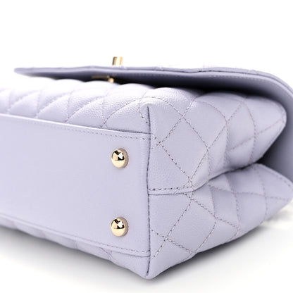 Chanel Caviar Quilted Mini Coco Handle Flap Light Purple 10 of 10