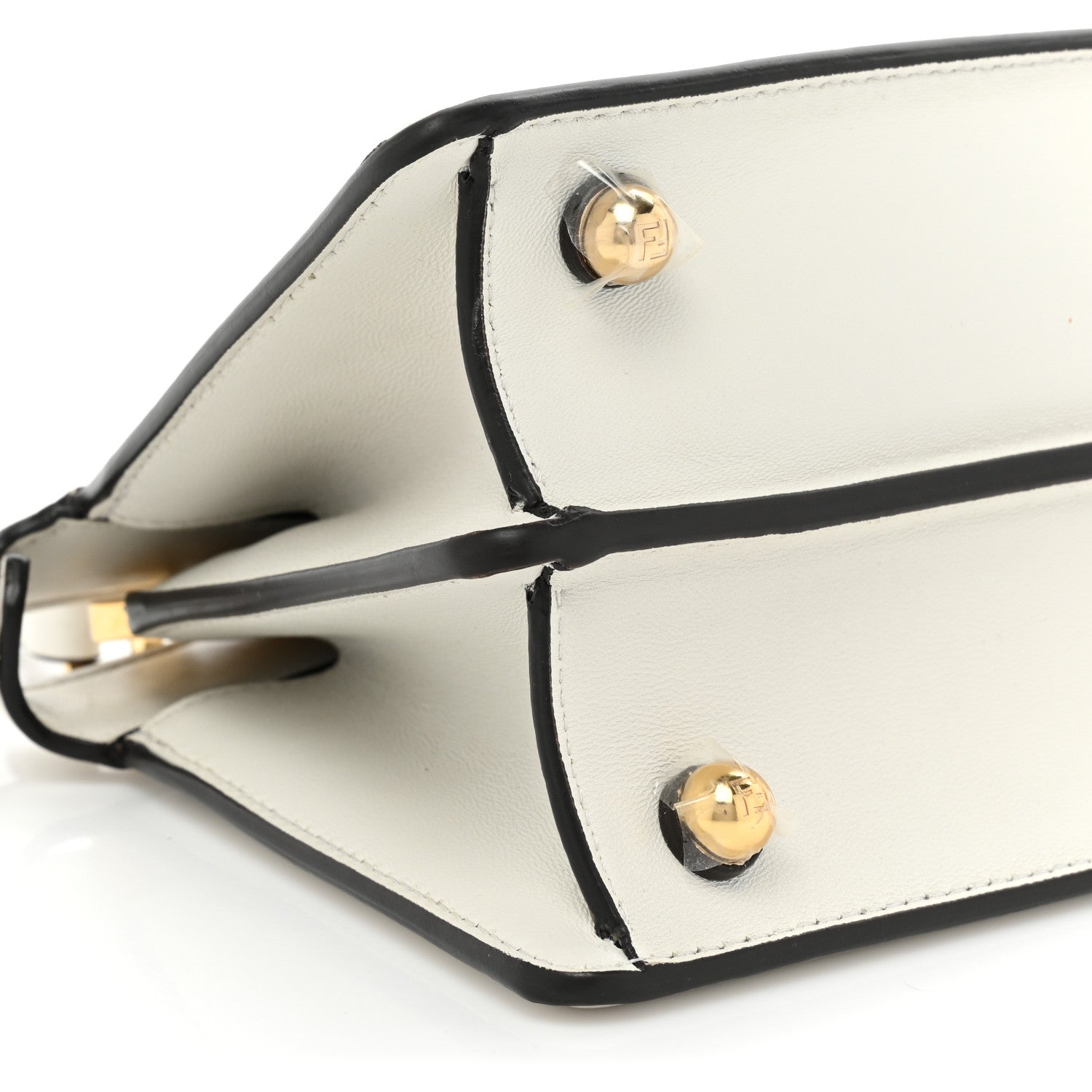 Fendi Shiny Nappa Petite Peekaboo I SEE U Satchel White 9 of 13