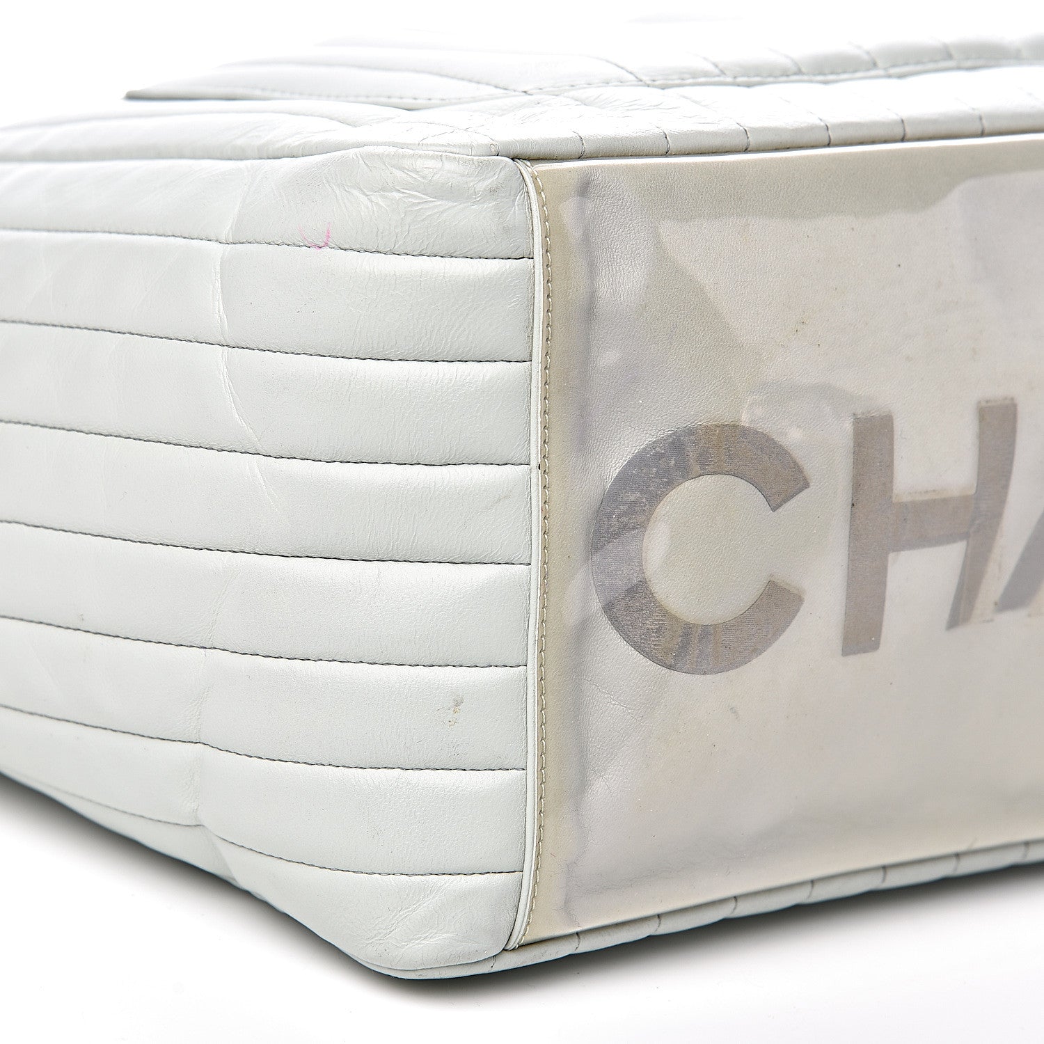 Chanel Lambskin Vertical Quilted Large Mademoiselle Tote Light Green 7 of 23