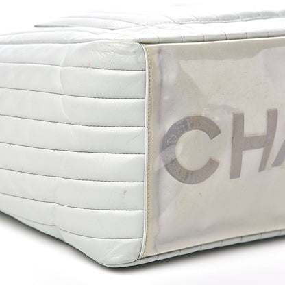 Chanel Lambskin Vertical Quilted Large Mademoiselle Tote Light Green 7 of 23