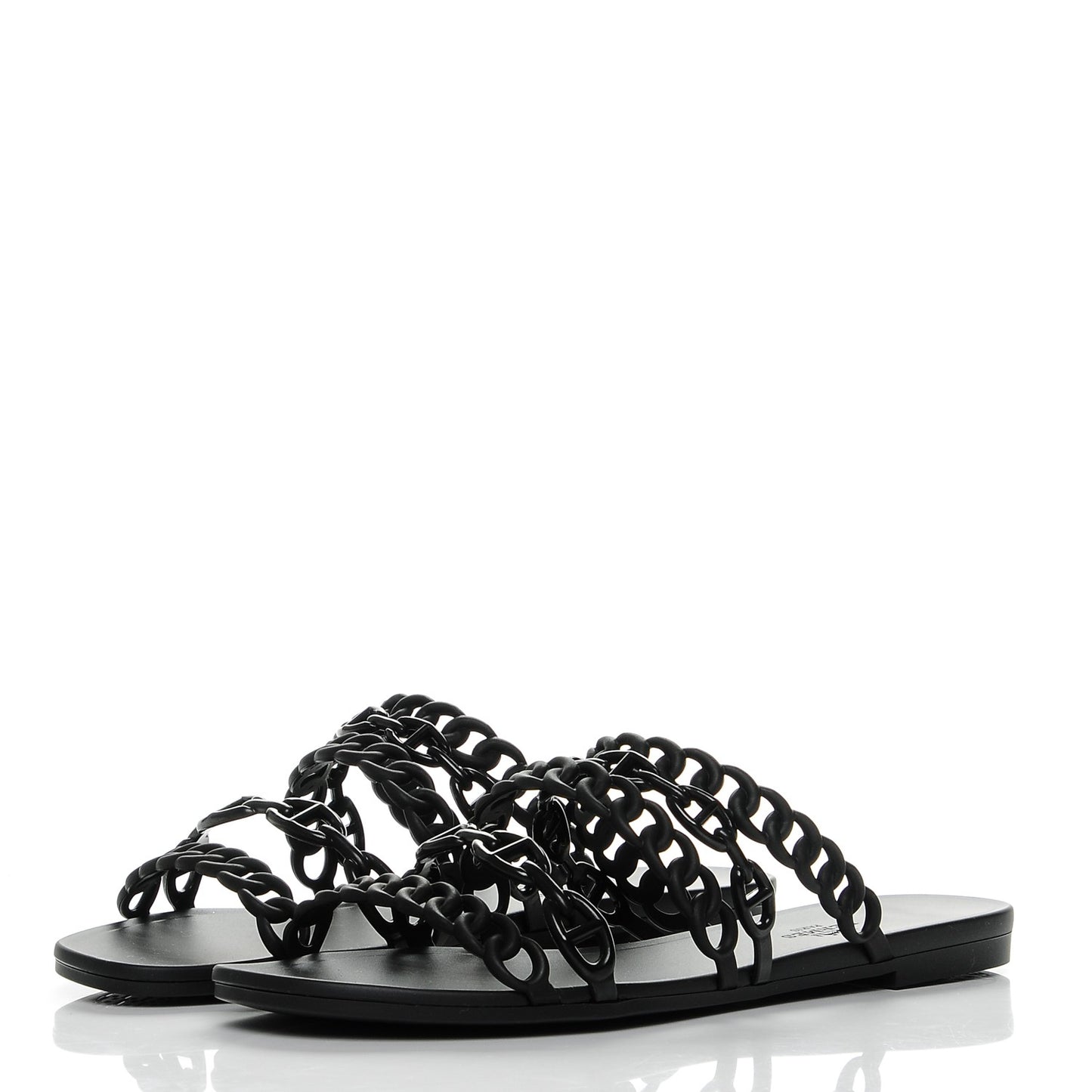 Rubber Chaine d'Ancre Nude Sandals 41 Black