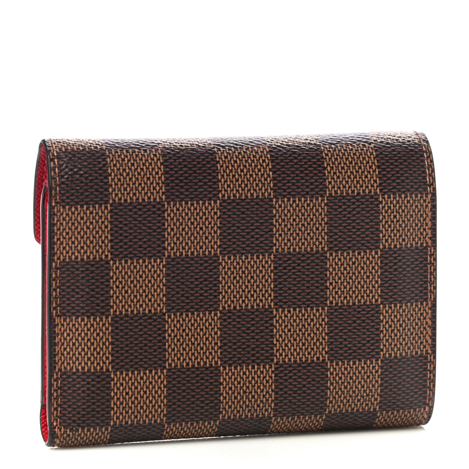 Louis Vuitton Damier Ebene Victorine Wallet Red 3 of 10