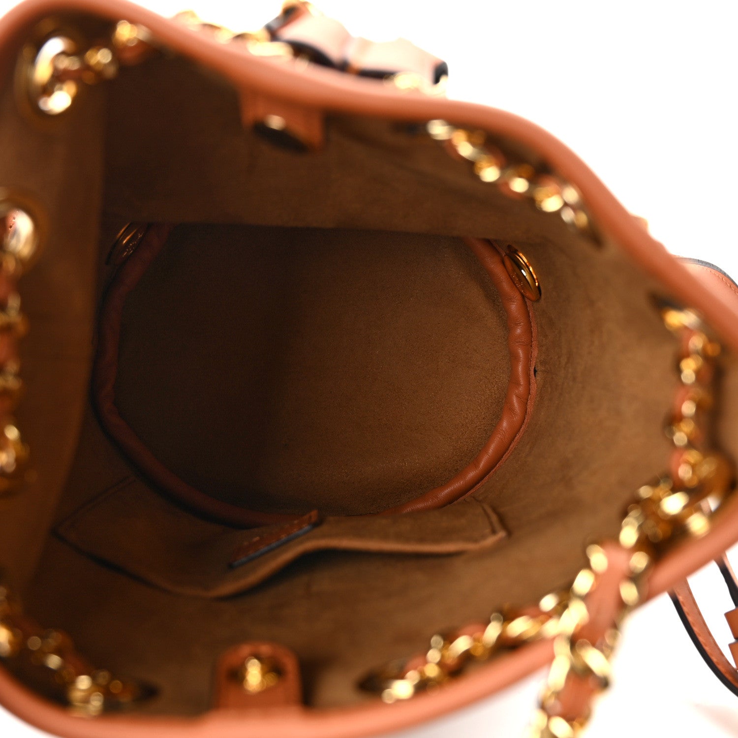 MCM Visetos Aren Mini Chain Backpack Cognac 5 of 9