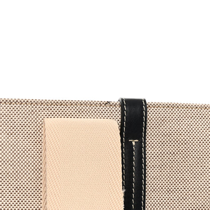 Chloe Cotton Calfskin Large Woody Ribbon Tote White Black 15 of 15