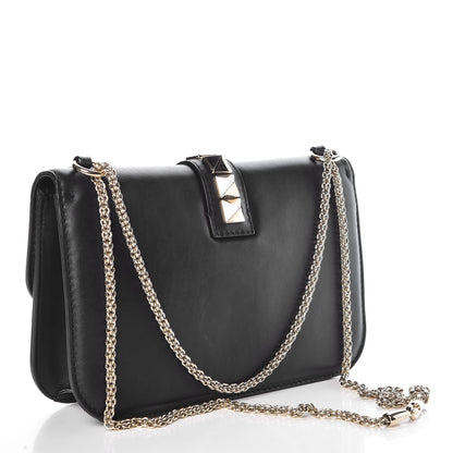 Valentino Garavani Vitello Medium Glam Lock Rockstud Flap Black 3 of 6
