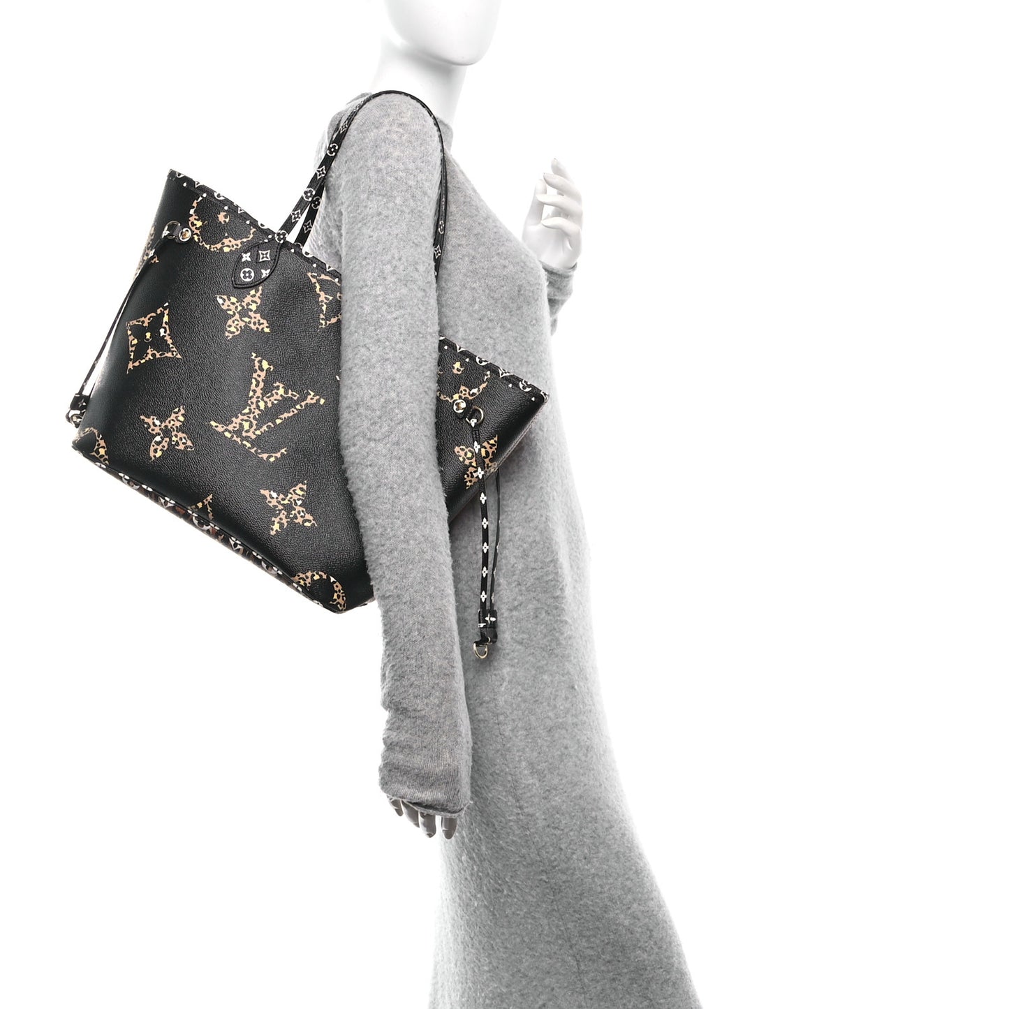 Monogram Giant Jungle Neverfull MM Black