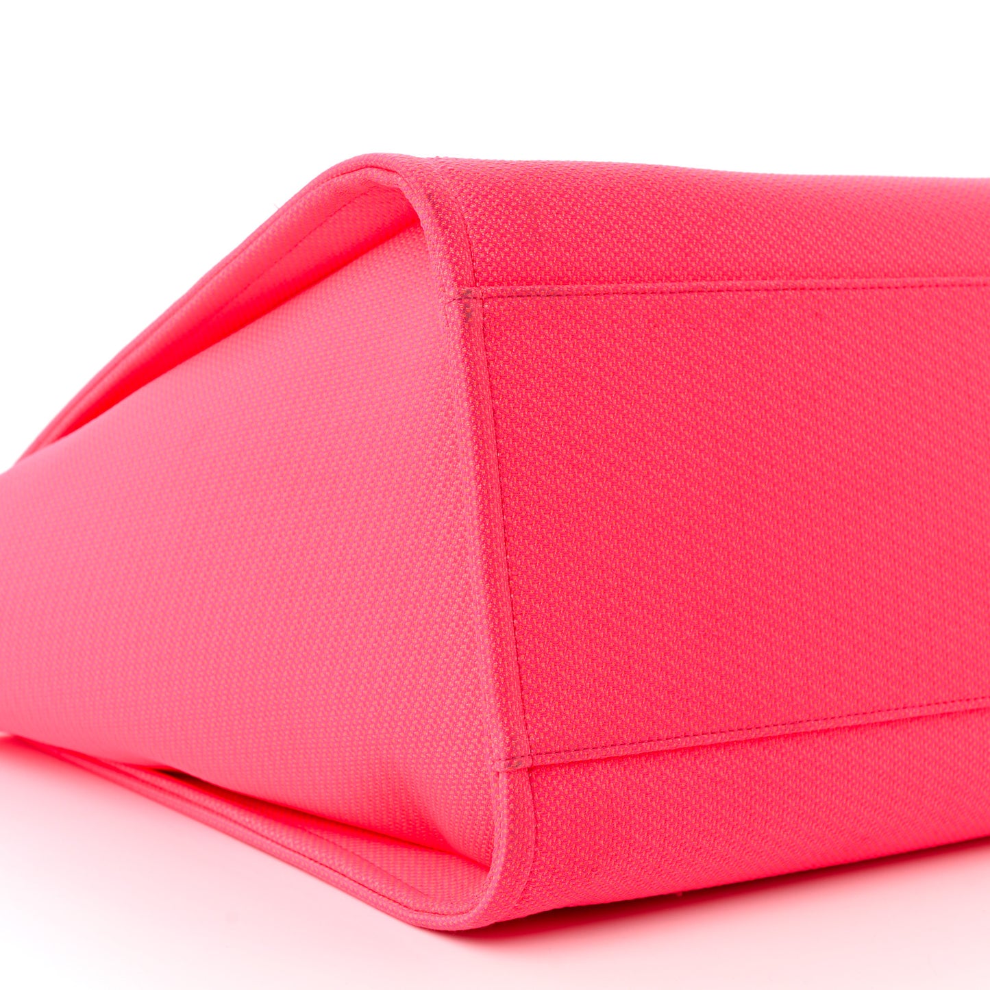 Mixed Fibers Calfskin Medium Deauville Tote Pink Orange