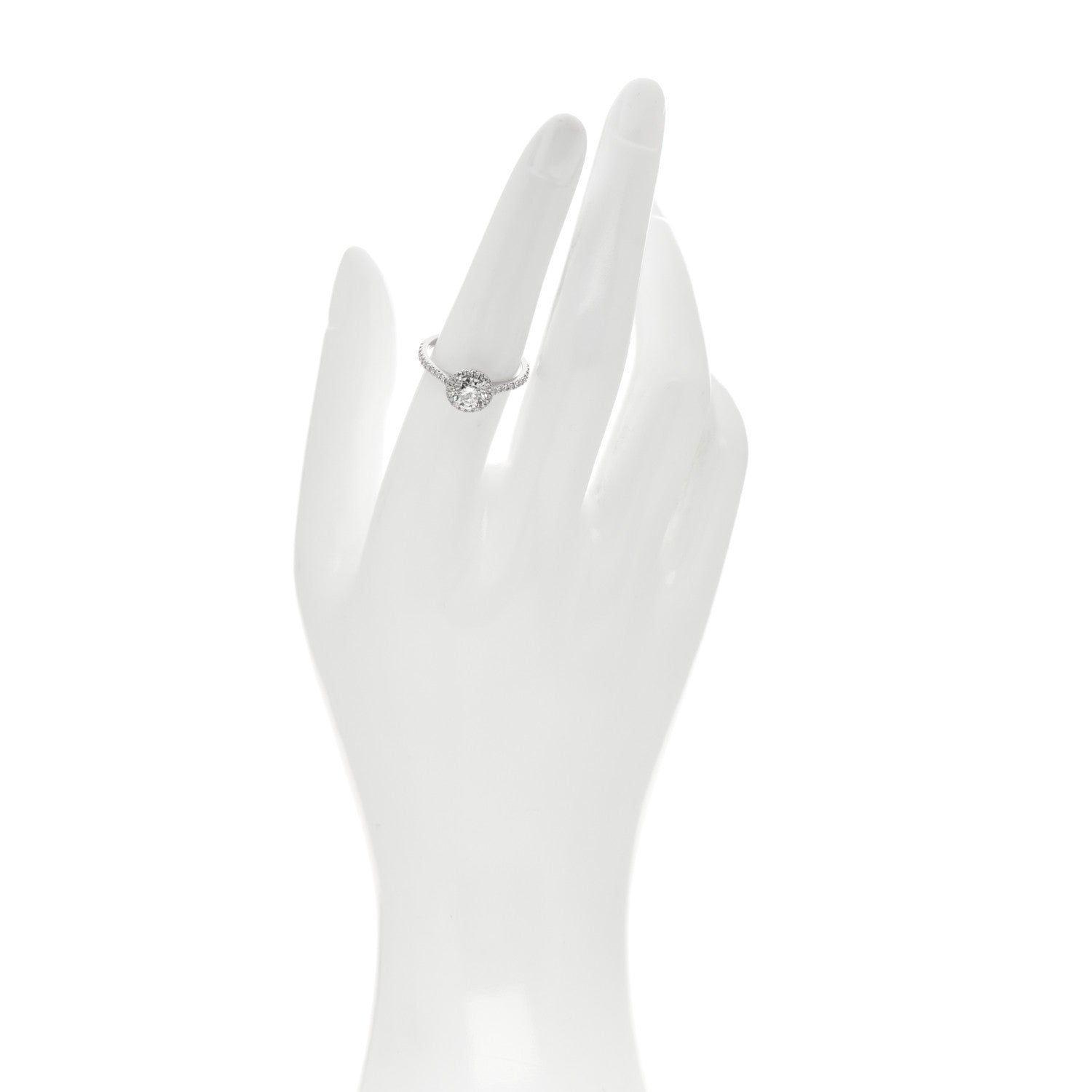 Tiffany Platinum Diamond .94ct Soleste Round Brilliant Engagement Ring 54 7 2 of 5