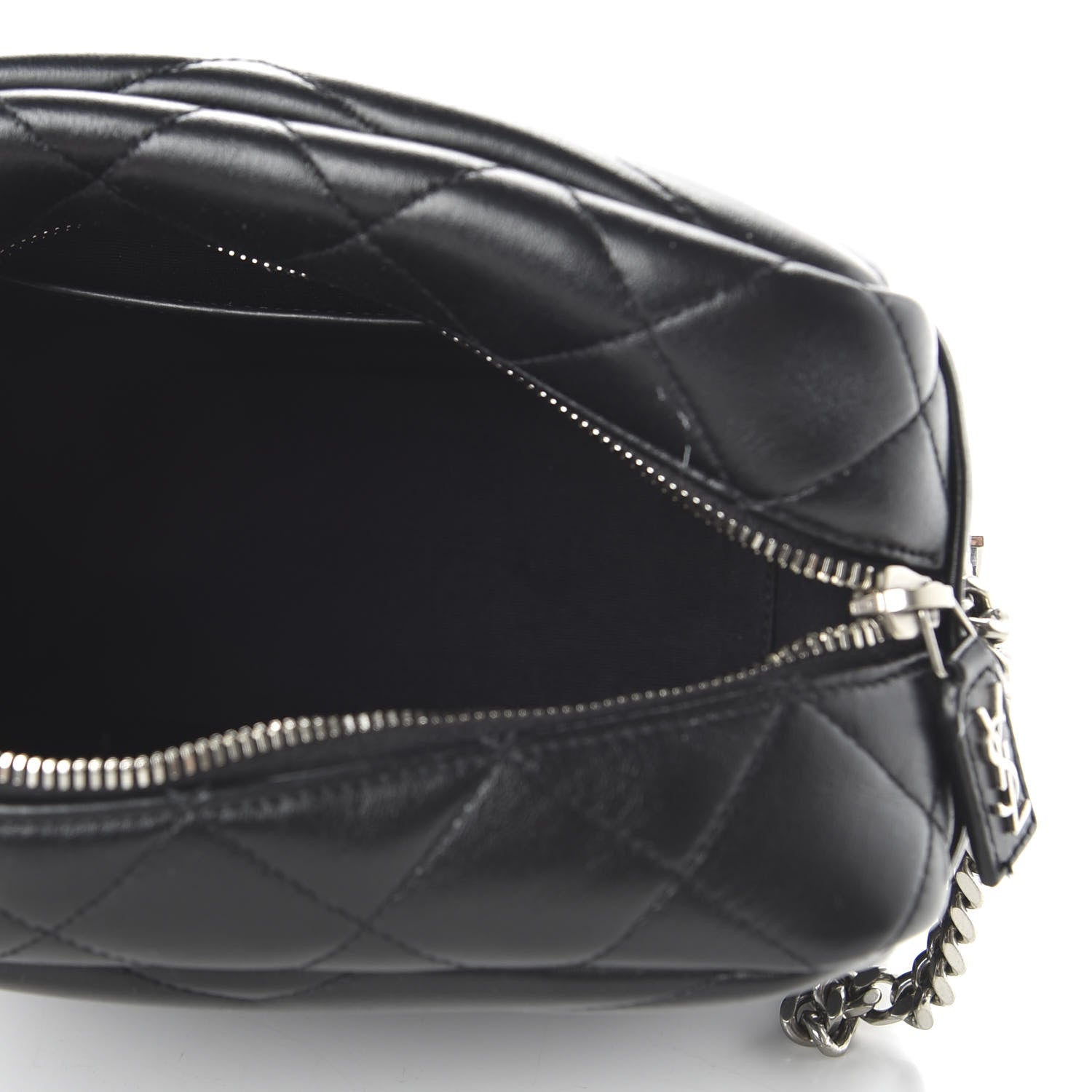 Saint Laurent Calfskin Y Quilted Monogram Small Loulou Bowling Bag Black 5 of 9