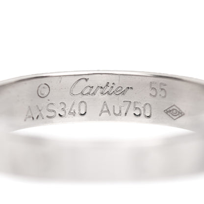 Cartier 18K White Gold 3.5mm LOVE Wedding Band Ring 55 7.25 4 of 4