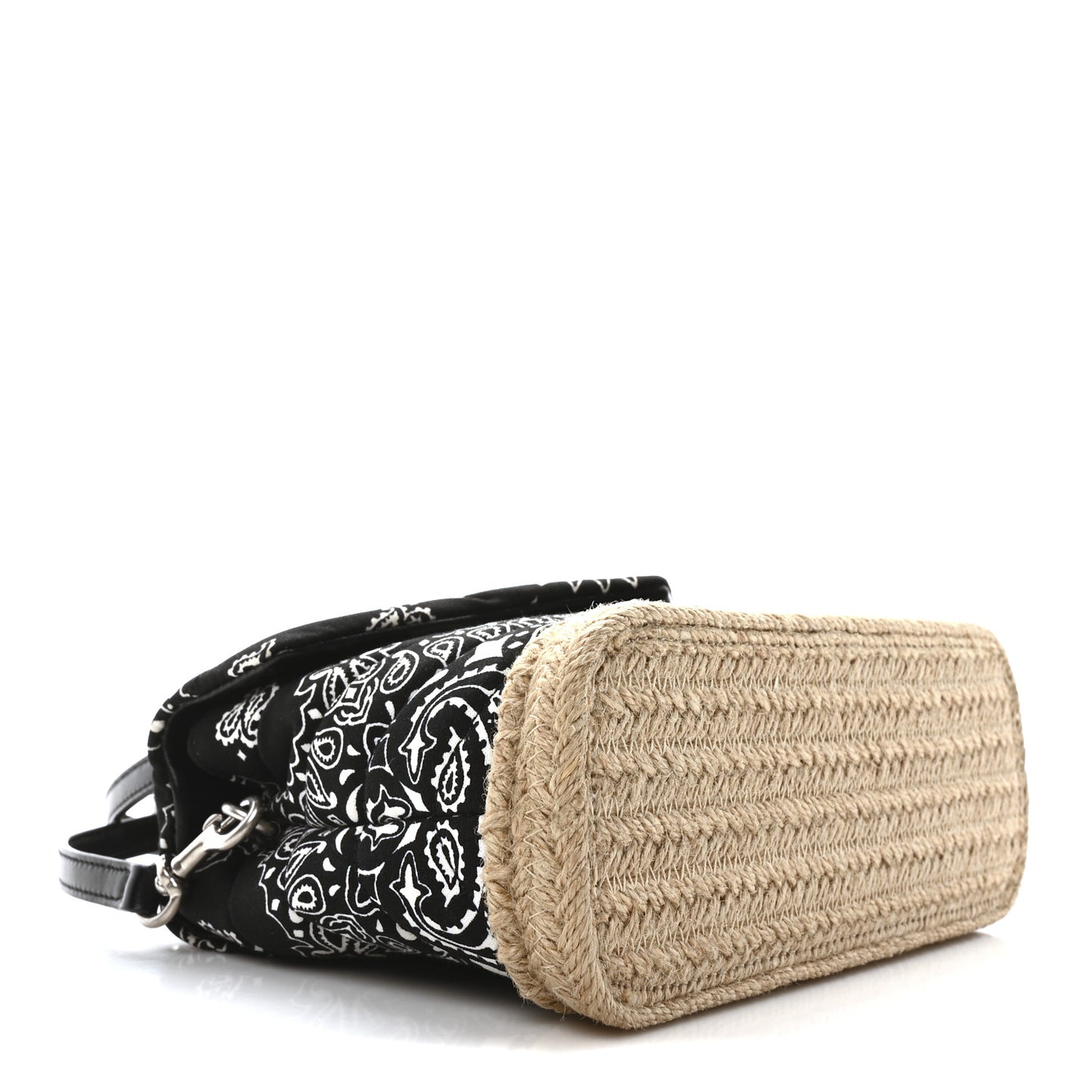 Cotton Bandana Y Quilted Monogram Toy Loulou Crossbody Bag Black White