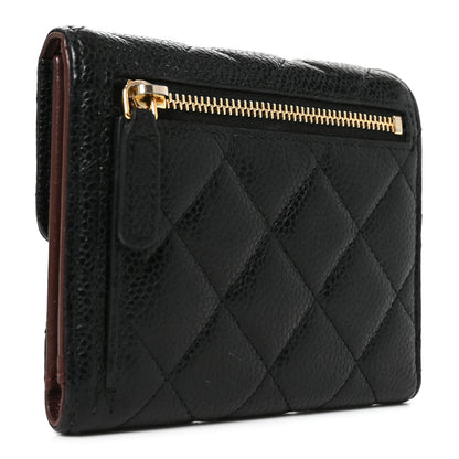 Chanel Caviar Quilted Compact Flap Wallet Black 3 of 7