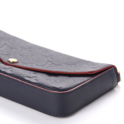 Louis Vuitton Empreinte Pochette Felicie Chain Wallet Marine Rouge 7 of 12