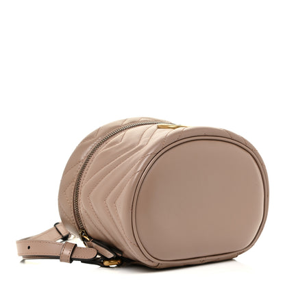 Gucci Calfskin Matelasse Mini GG Marmont Round Backpack Porcelain Rose 4 of 12