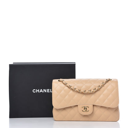 Chanel Caviar Quilted Jumbo Double Flap Beige Clair 11 of 11