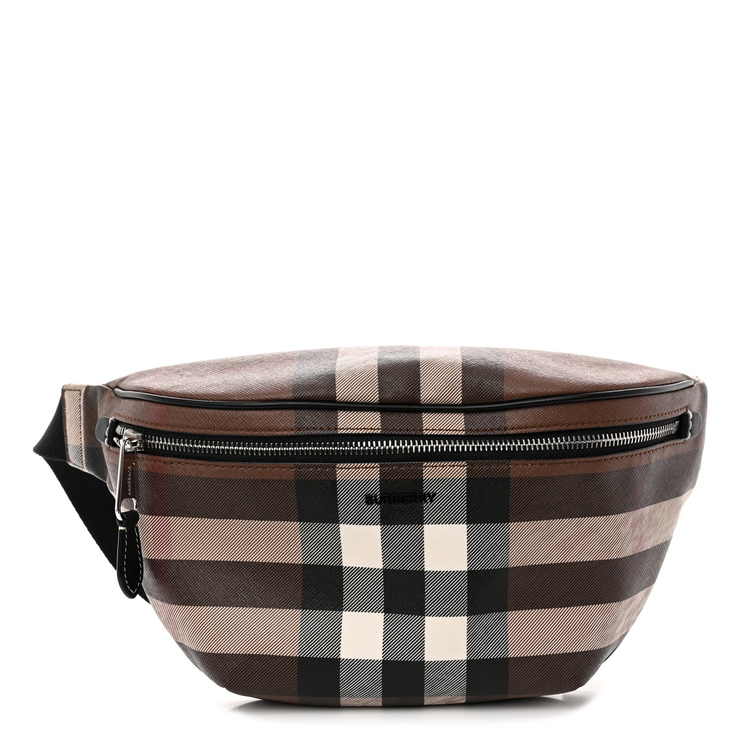 Burberry E-canvas Check Bum Bag Dark Birch Brown 1 of 10