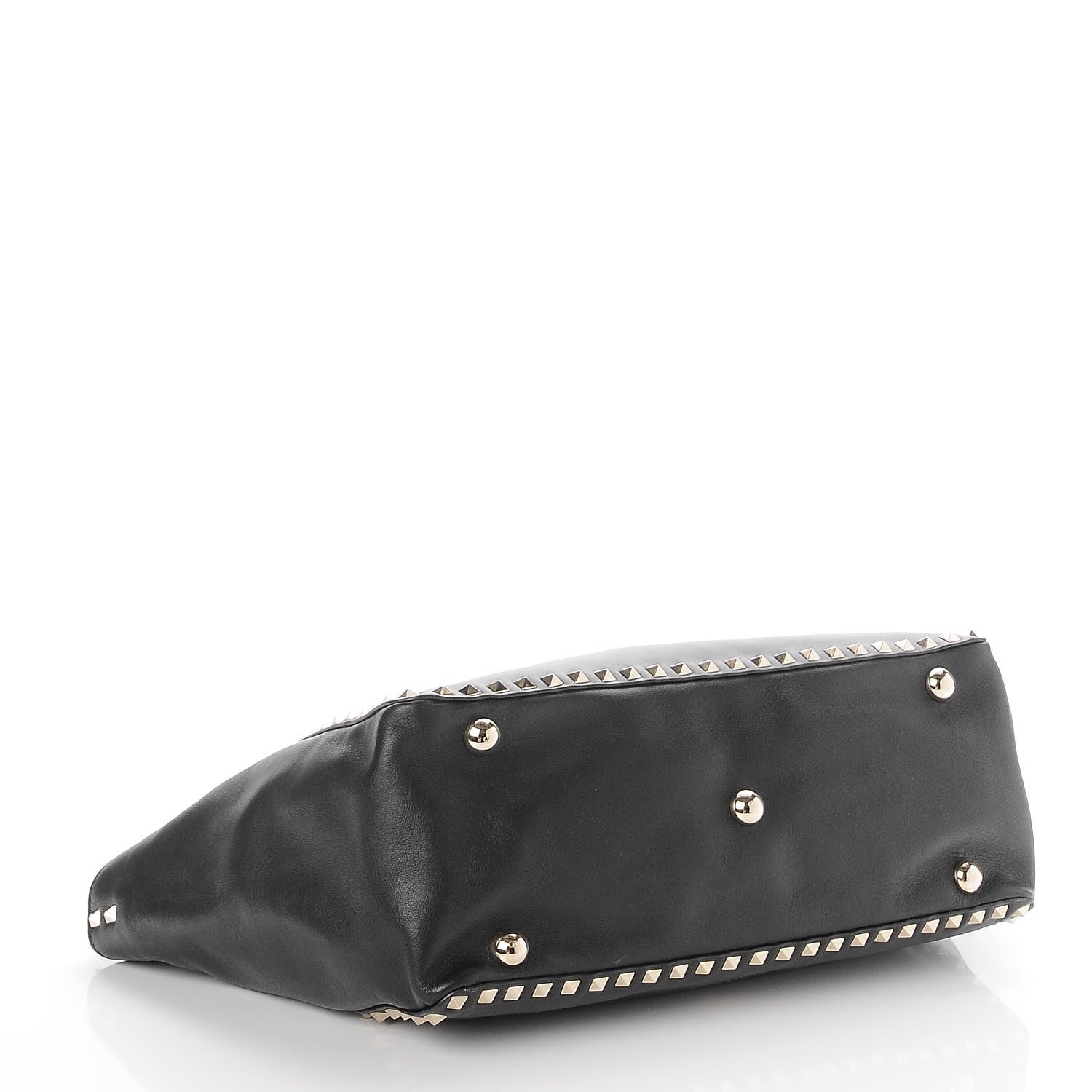 Valentino Garavani Vitello Medium Rockstud Tote Black 5 of 8
