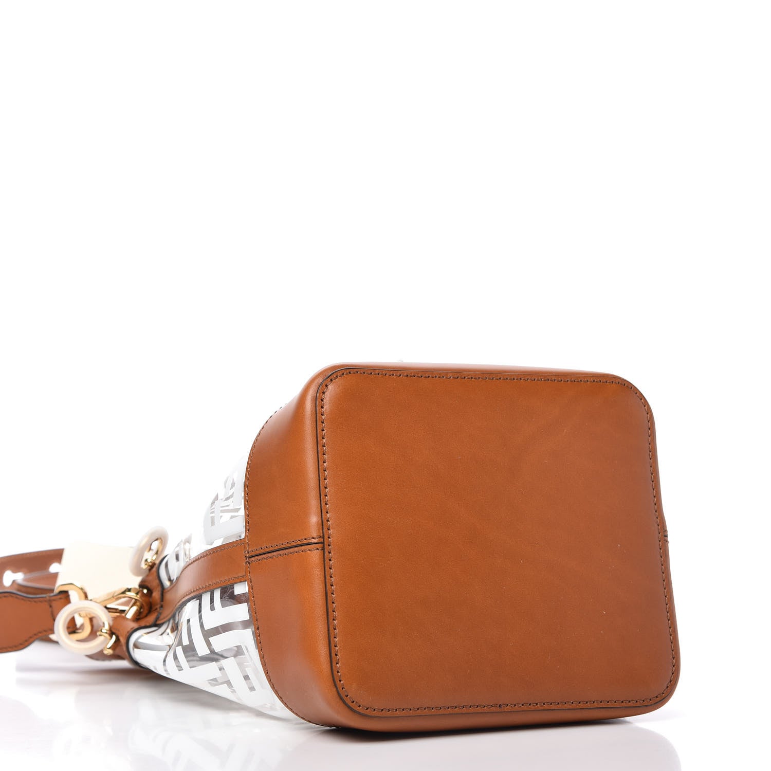 Fendi TPU FF Vitello Aura F is Fendi Grande Mon Tresor Bucket Bag White Cuoio 4 of 11