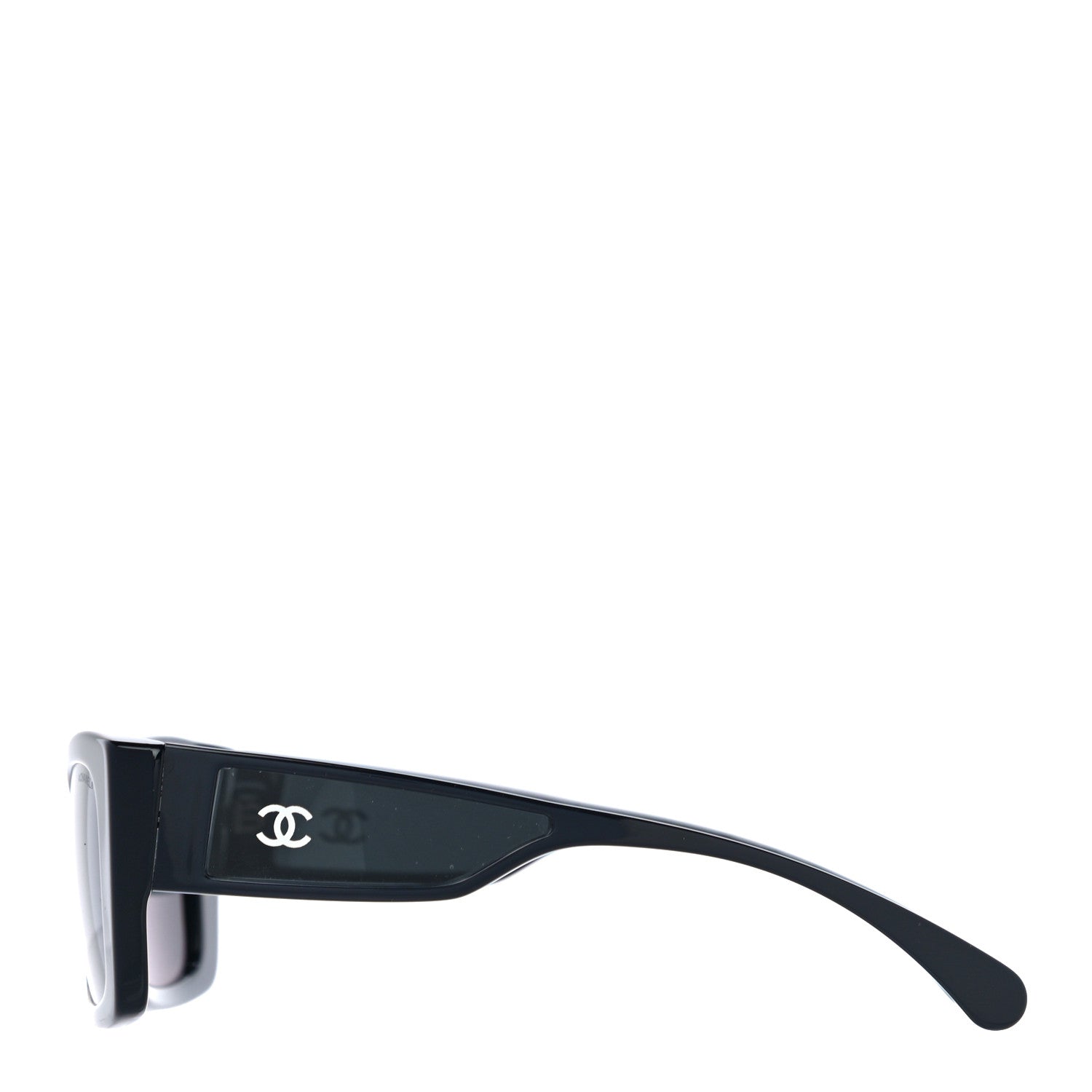 Chanel Acetate CC Rectangle Sunglasses 5430 Black 3 of 7